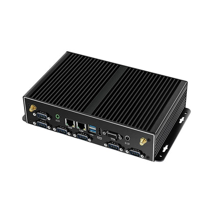 Industrial Mini PC Fanless Dual LAN 6x COM-RS232 Support 1x RS485 Intel I7-5500U Celeron J1900 SIM Slot Mini-PCIe Windows Linux