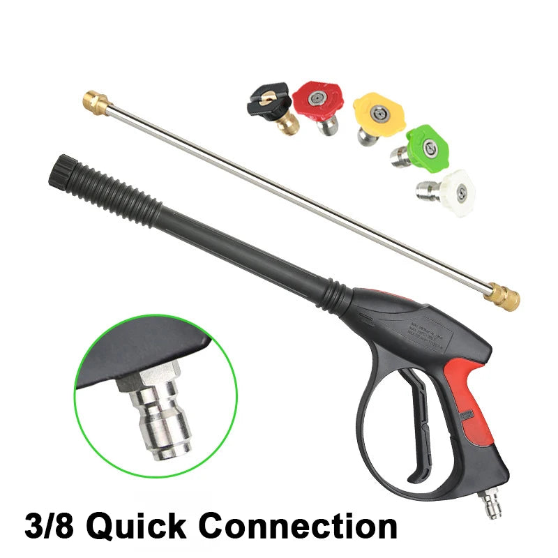 High Pressure Cleaning Water Gun M22-14 Copper Valve Core Car Washing Water Gun 1/4 Quick Connect 4000psi  With 5 Color Nozzles