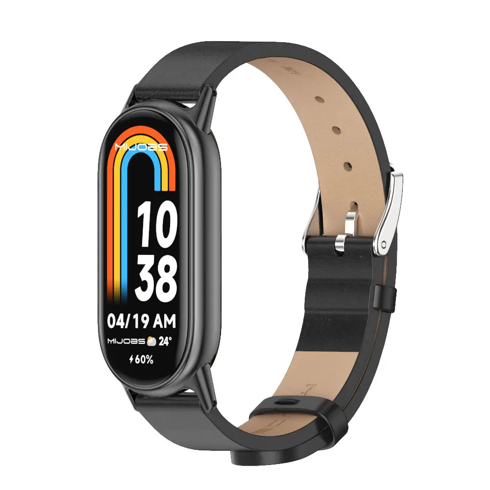 Strap for Xiaomi Mi Band 10 9 8 Bracelet Fashion Leather Replacement Wristband Miband 8 NFC Correa Mi Smart Band 8 9 Wrist Strap