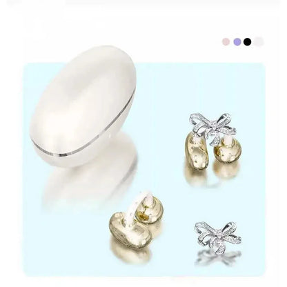 Vivo Clip-on Earbuds Wireless Bluetooth Open Ear Headphones with Detachable Crystal Bowknot Earrings For Sports Fitness Workouts