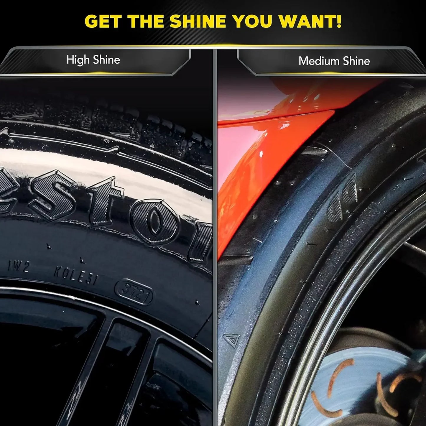 Hydroshine Ceramic Tire Coating Shine Spray Tyre Gloss Plastic Rubber Wheel Restorer  Long Lasting Hydrophobic Cleaner Seal Wax