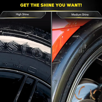 Hydroshine Ceramic Tire Coating Shine Spray Tyre Gloss Plastic Rubber Wheel Restorer  Long Lasting Hydrophobic Cleaner Seal Wax