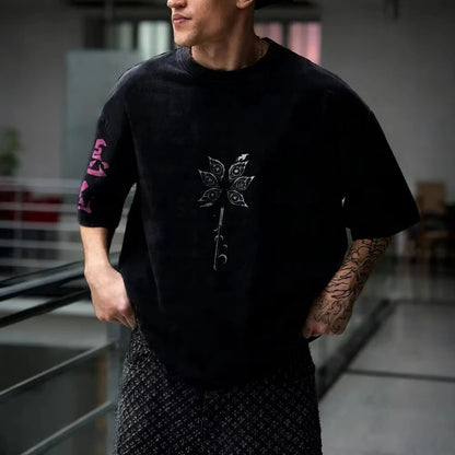 Demon Slayer Akaza Douma Kokushibo Printed T-shirt Men's and Women's T-shirt Men's Top Sports T-shirt Men's T-shirt Harajuku Tee