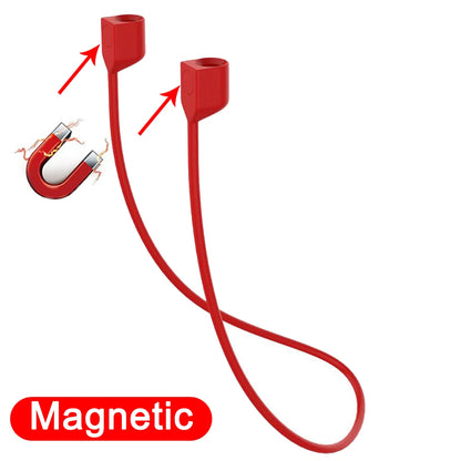Silicone Wireless Bluetooth Headphone Neck Strap Cord String For AirPods Pro 1 2 3 Magnetic Anti-Lost Silicone Earphones Rope