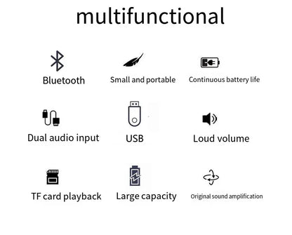 Mini Bee Megaphone Portable Charge Bluetooth4.0 Compatible Megaphone With Lavalier Microphone Waist Hanging Voice Amplifier TF