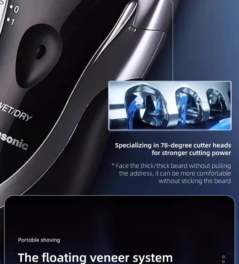 Panasonic Electric Razor For Men, Battery-Operated Travel Shaver, Cordless Wet Dry Lightweight Shaver with Ergonomic Grip ﻿