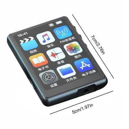 MP3 MP4 Player Lossless Music Player Full Touch Screen Bluetooth-Compatible HiFi MP4 Walkman with Speaker FM/E-book/Recorder