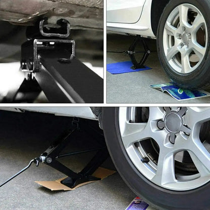 DayPlus Car Jack Trolley with Hand Crank,2Tonne for Cars, SUVs, MPV Small Trucks, Lifting Height 105-385 mm, Black