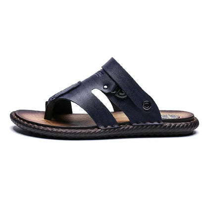FUQIAO Summer New Style Men's Sandals Leather Soft Bottom Leisure Men Shoes Sandals Recommend Zandalias Para Hombre Verano