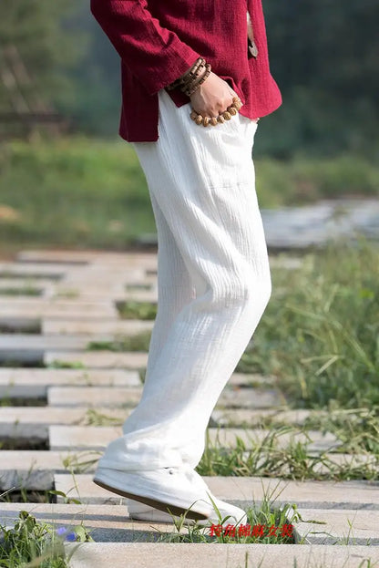 2024 Spring Women' Fashion comfortable cotton linen pants Plus size Women pleated Autumn pants with pockets 5XL 6XL pantalones