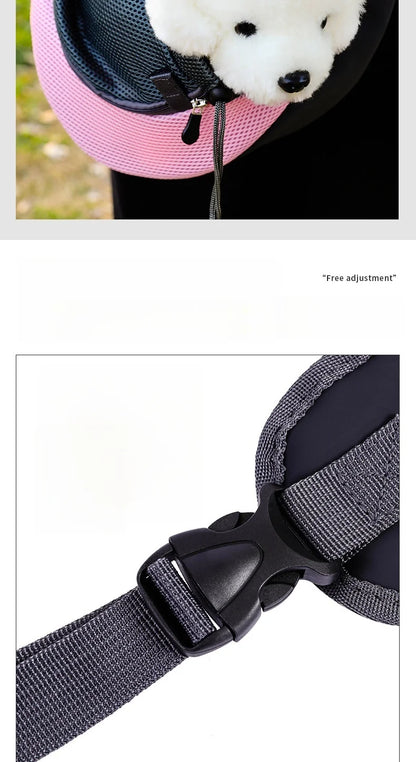 Pet backpack, portable shoulder bag for travel, hands-free outdoor crossbody bag suitable for cat and dog pet supplies