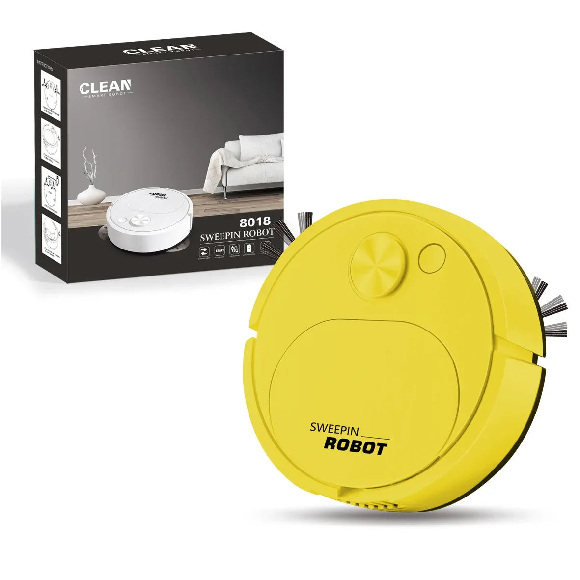 Wireless Smart Robot Sweeping Robot Vacuum Cleaner Mopping 3 In 1 Smart USB 1500Pa Dragging Cleaning Sweep Floor For Home Office