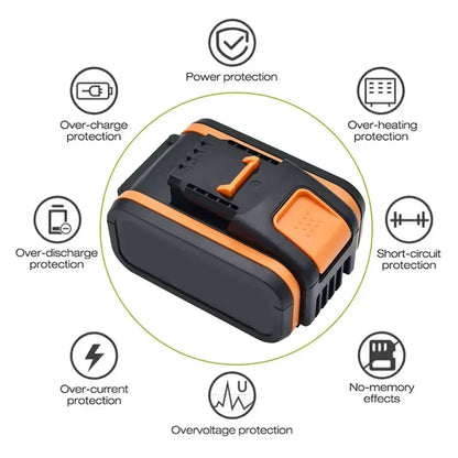 Pour Worx WA3551 4.0-10Ah batterie 20V batterie pour outil électrique sans fil WA3572 WA3553 WX390 batterie de rechange🛒