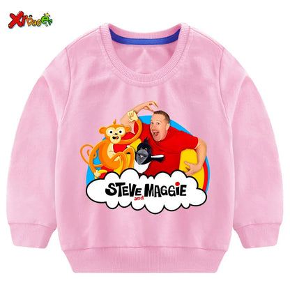 Kids Sweatshirts Steve Maggie Ouctifs Boys Hoodies Sweatshirt Clothing Boy Girl Casual T Shirt Children Pullover Clothes Fashion