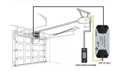 Wofea WiFi Smart Garage Door Opener Controller DC12/DC24V Works with Alexa Google Home 2.4G APP No Gateway Required