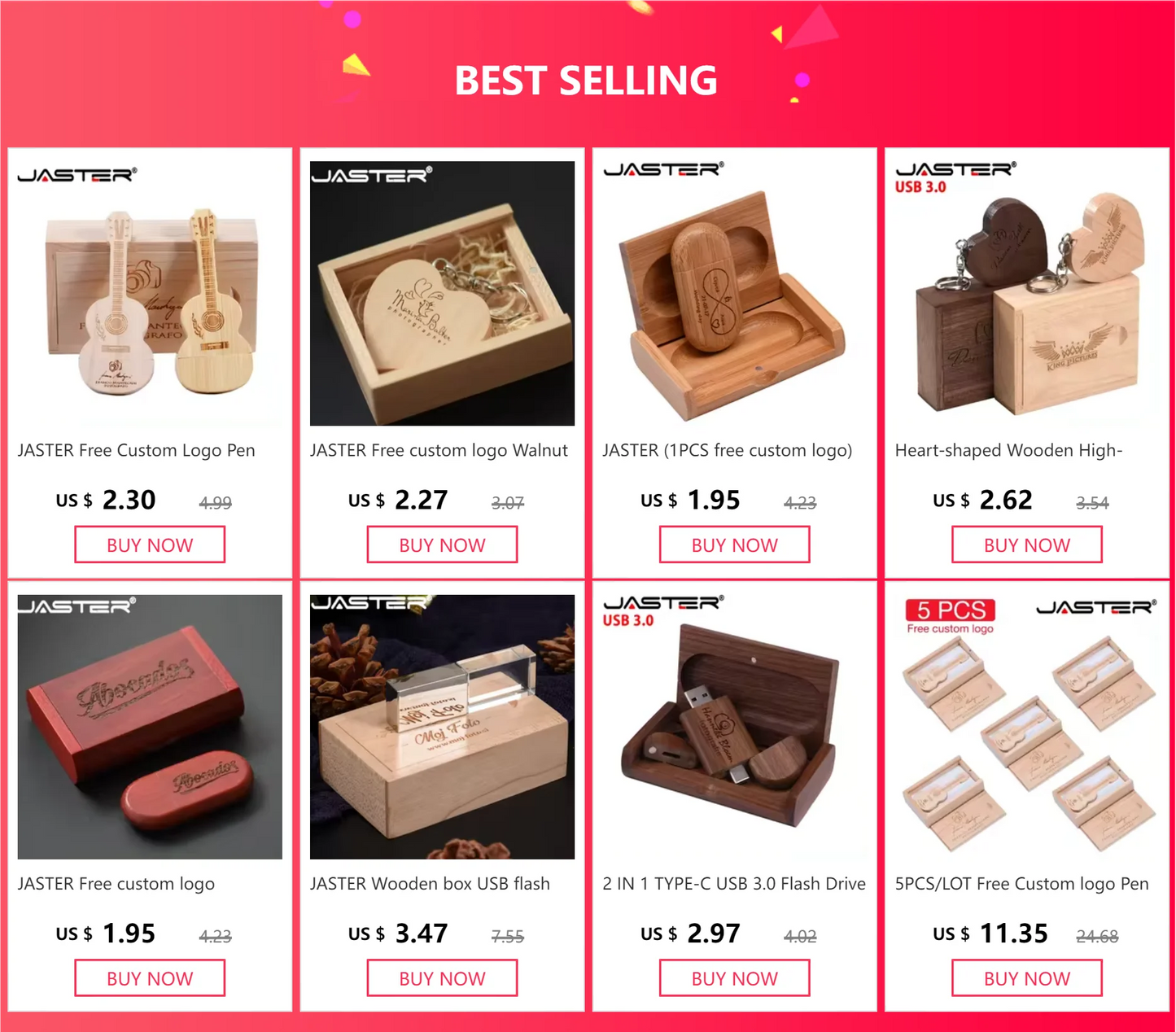 2 IN 1 TYPE-C USB 3.0 Flash Drive 128GB Free Custom Logo Pen Drive 64GB Wooden Pendant Memory Stick 32GB Creative Wedding Gift
