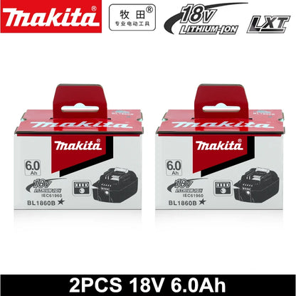 Genuine Makita 6.0Ah for Makita 18V Battery BL1830B BL1850B BL1850 BL1840 B0L1815 Replacement Lithium Battery DC18RC Chargers