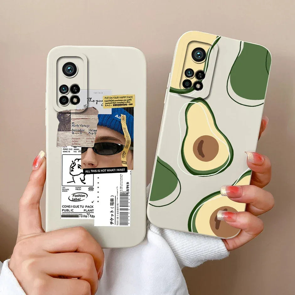 For Xiaomi Mi 10T 5G Phone Case Matte Liquid Silicone Shell For Xiaomi Mi 10T Pro 5G Cute Cat Cartoons Ultrathin Fashion Fundas