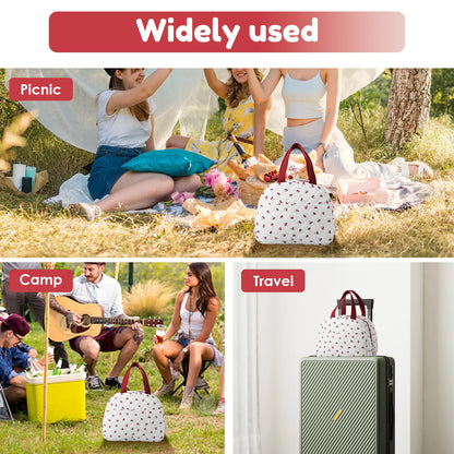 7L Portable Lunch Bags Thermal Insulation Lunch Box With Double Zipper Lunch Storage Bag Large Capacity School Picnic Handbag