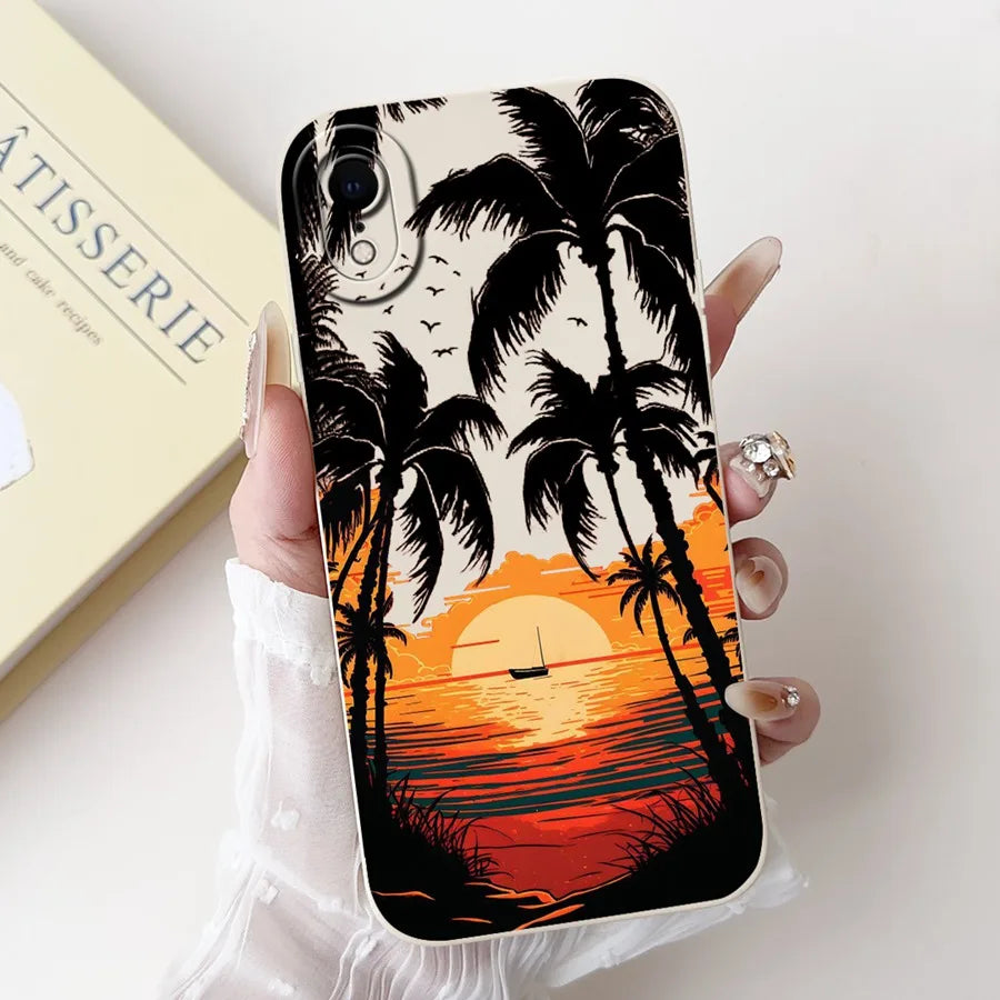 For iPhone X XR XS SE 2020 Case iPhoneX Liquid Soft Silicone Case For iPhone x s XR Back Cover For iphone se 2020 Phone Bumper