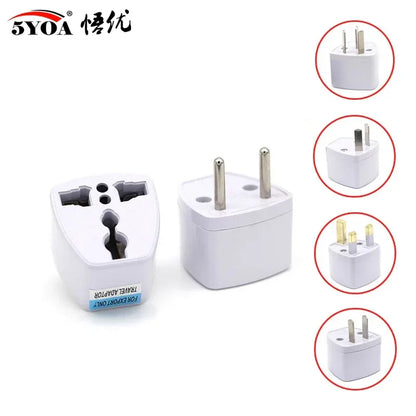 5YOA Power Socket Charging Port Universal Worldwide Travel Wall Charger AC Power AU UK US EU Plug Adapter Adaptor Option 2 USB