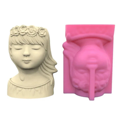 21 Types Nonstick Girls Pen Holder Mold Flower Pot Silicone Mold DIY Crafts Ornament Tool DIY Succulent Planter Mold