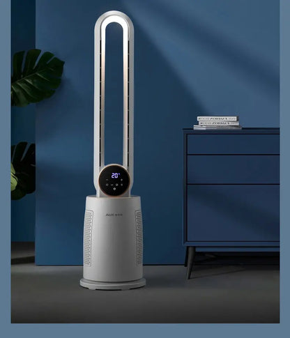 Bladeless Tower Fan with Remote Control 120° Oscillating Air Purifier for Baby Room/Dorm Quiet Floor Fan with Sterilization