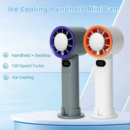 Xiaomi MIJIA Portable Fan Handheld 120 Speed Mini Bladeless Desktop Fan Rechargeable Instant Cooling With Ice Mode For Men Women