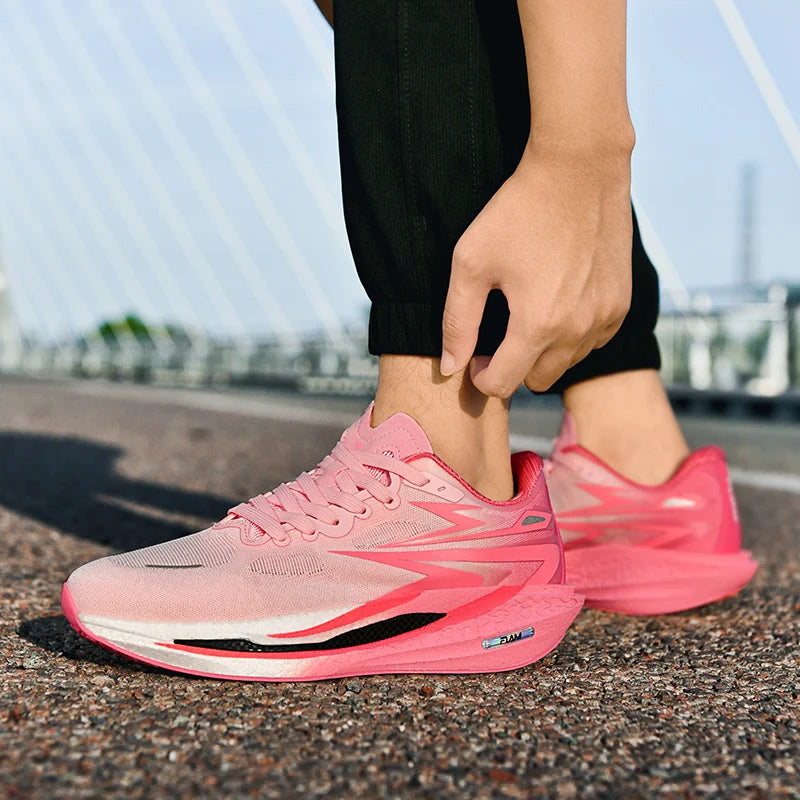 Men's Running Shoes Jogging Breathable Mesh Cushioning Non-Slip Outdoor Casual shoes Couple Trainer Race Sneakers Off-road Shoes