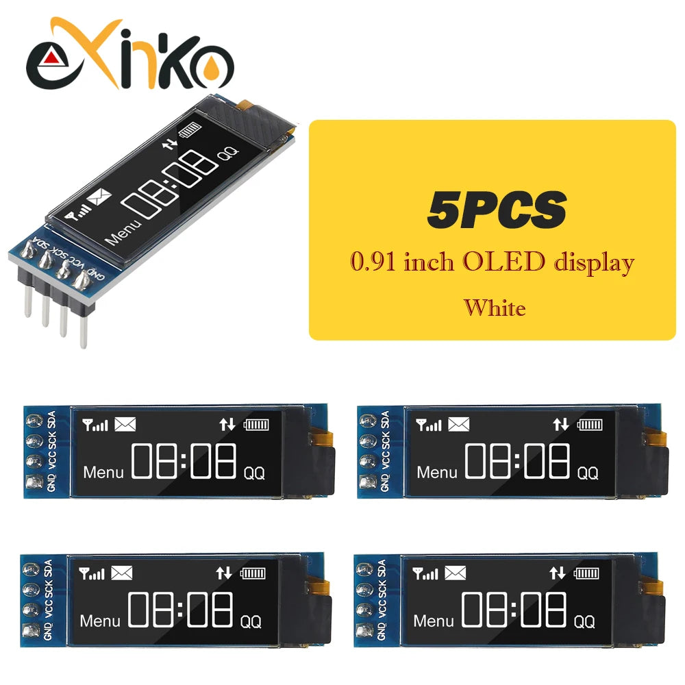 1-10pcs 0.91 inch OLED display module white/blue OLED 128X32 LCD LED Display SSD1306 12832 0.91 IIC i2C Communicate for ardunio