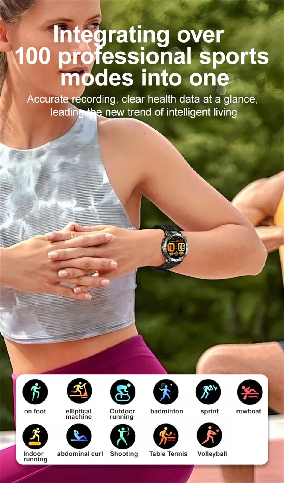 2026 New Outdoor Sports Smartwatch Men Compass 600mAh LED Flashlight Bluetooth Call 3ATM Waterproof Smartwatch For Android iOS