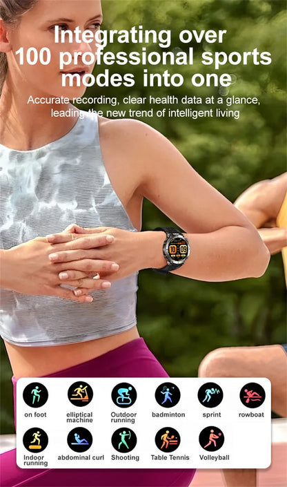 2026 New Outdoor Sports Smartwatch Men Compass 600mAh LED Flashlight Bluetooth Call 3ATM Waterproof Smartwatch For Android iOS