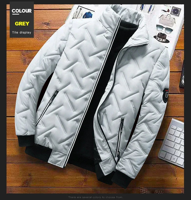 Men Bomber Jacket Casual Autumn Winter Jacket Thicken Men Fashion Clothing 2022 Streetwear Cotton Padded Jacket Slim Fit Coat