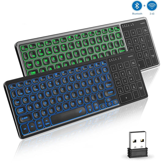 Backlight Bluetooth Wireless Keyboard with Touchpad Ergonomic Keyboard For Android Windows Desktop Laptop PC TV Box 78 Keys