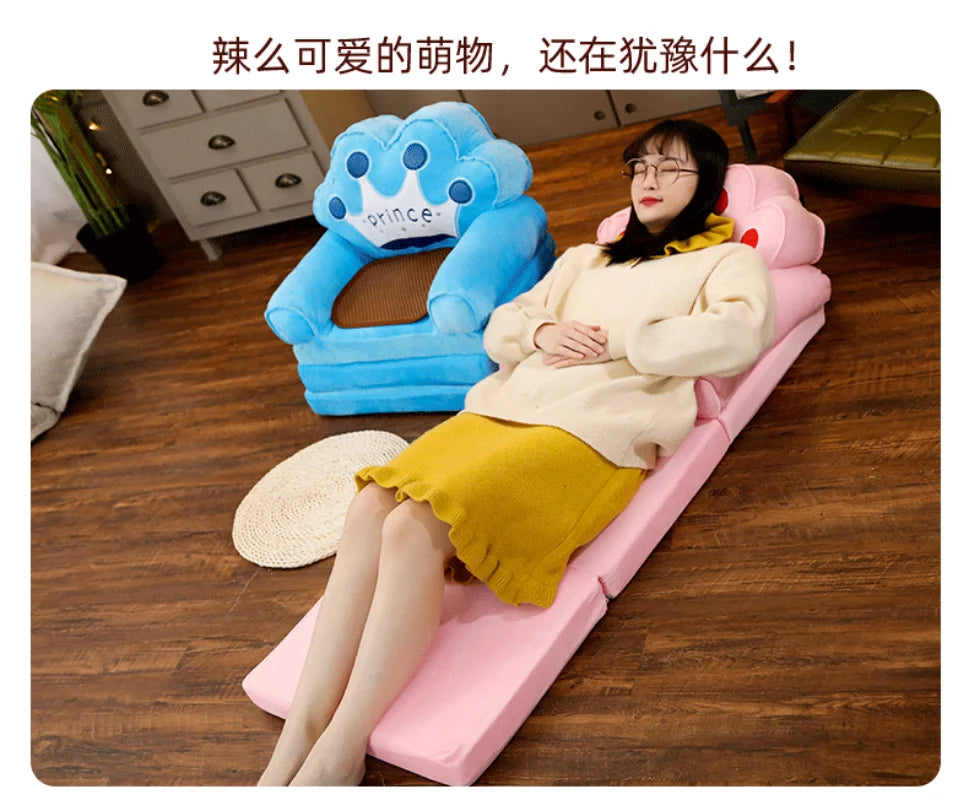 Home Cute Princess Style Folding Sofa Bed Multifunctional Lazy Leisure Single Seat Sofa For Home Decor Living Room Furniture