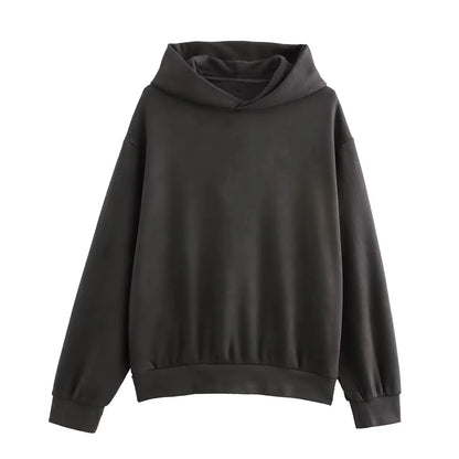 2024 Autumn/Winter new TRAF women's multi-color selection classic simple all-in-one hooded loose long-sleeved hoodie sweatpants