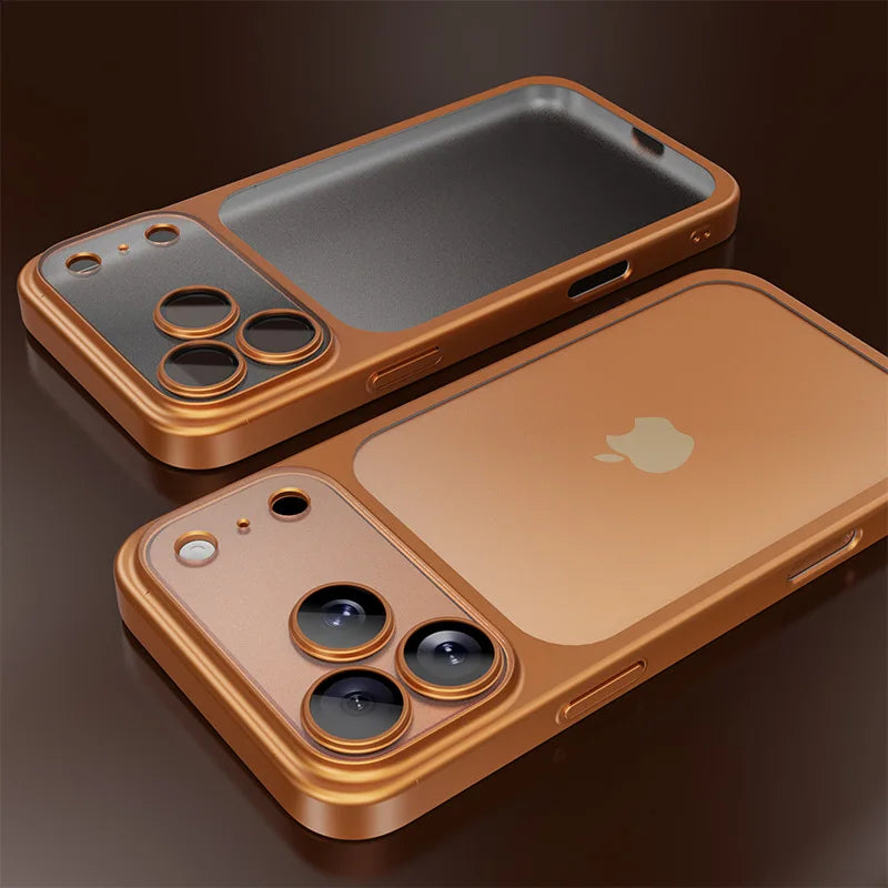 Official Cosmic Orange Plating Frosted Translucent Thin Phone Case For iPhone 17 Pro Max Air Series Bumper Cover for 17 Pro Case