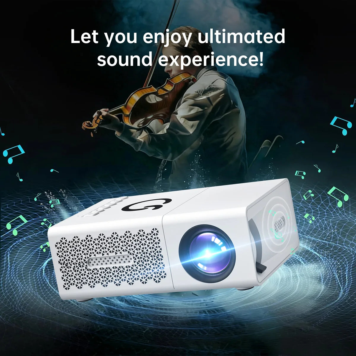 Mini Portable LED Projector | Home Theater & Outdoor Cinema Supports 4K