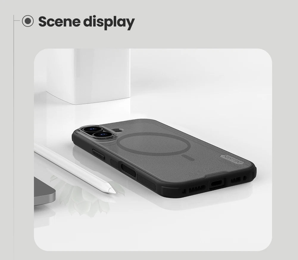 Nillkin For iPhone 17 Pro Max 17 Air iPhone 16 Pro Max 16 Plus Magnetic Shield Pro Phone Case Anti Fingerprint Back Cover