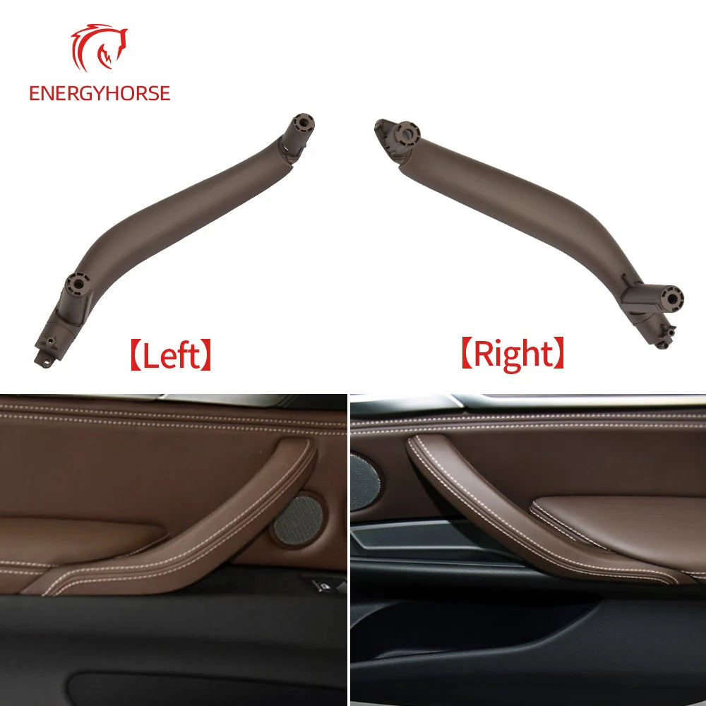 Left Right Single Car Inner Door Handle Interior Door Inside ABS Pull Handle Trim for BMW X5 X6 F15 F16 2014-2018