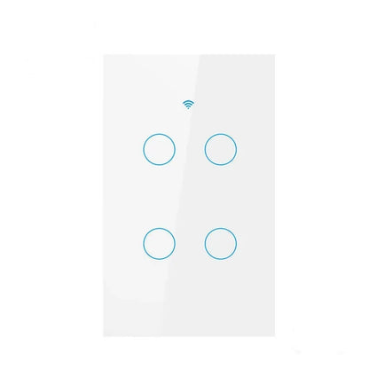 Tuya App US WiFi Smart Wall Switch 1/2/3/4 Gang No Neutral Wire Touch Sensor LED Light Switches Smart Home Alexa Google Home