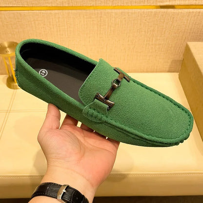 MAEDEF Suede Men Casual Shoes Lazy Shoes Male Breathable Slip-on Mens Driving Flat Shoes Comfortable Boat Shoe Loafers Moccasins