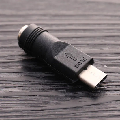 1/2pcs DC Power Adapter Converter 5.5x2.1mm Female Jack To USB Type C Male Connector DC To USBC For Laptop Notebook Computer