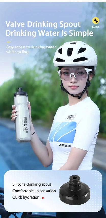 ESLNF Road Dual Bike Thermal Layer Leak-Proof 720Ml Keeping Bicycle Water Kettle Outdoor Cycling Sports Bottle
