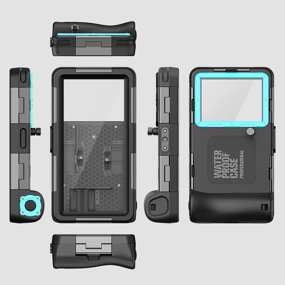 Multi-functional, durable, waterproof, 15m/50ft, universal 6.9 inch waterproof phone case, IP68, professional diving photography