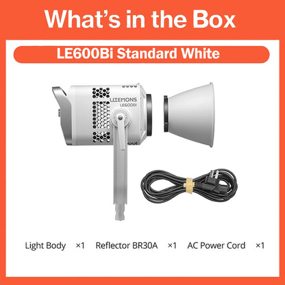 Godox Litemons LE200Bi/LE300Bi/LE600Bi Bi-color LED Light Unmatched Brightness APP Control with Bowens Mount for Shooting