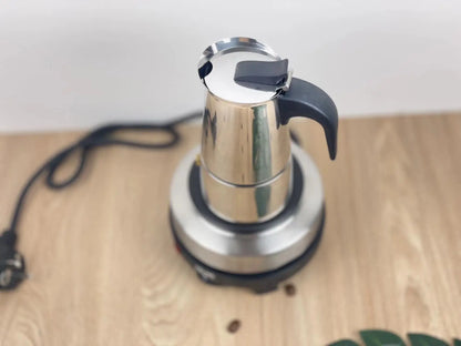 Electric Coffee Pot 1PC Coffee Maker Quick Convenient Electric Oven Coffee Maker Home Office Stainless Steel