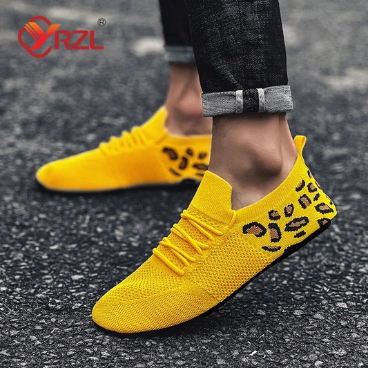 YRZL Mens Mesh Loafers Soft Driving Moccasins High Quality Flats Male Walking Shoes Breathable Mesh Casual Loafers Mens Shoes