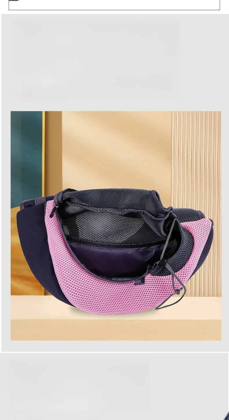 Pet backpack, portable shoulder bag for travel, hands-free outdoor crossbody bag suitable for cat and dog pet supplies