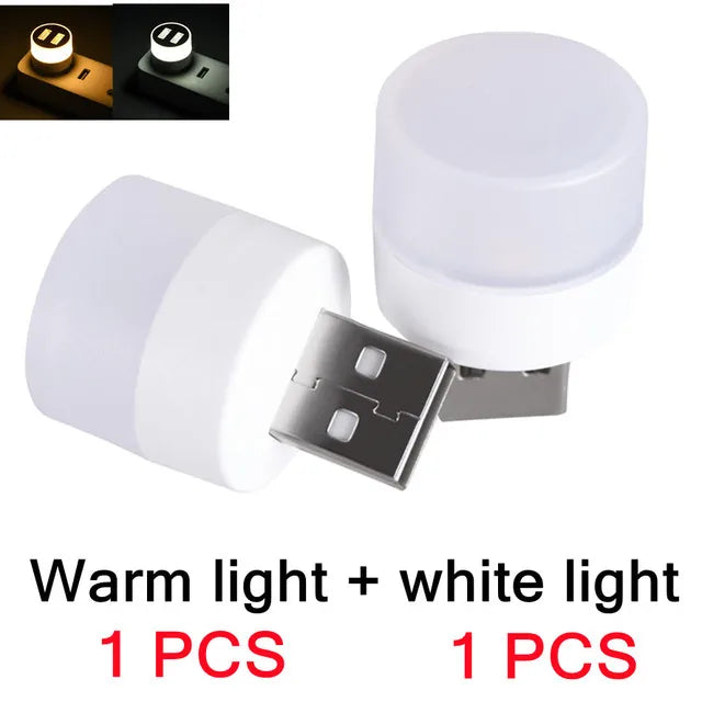 5V USB Plug Lamp Computer Mobile Power Charging Small Book Lamps LED Eye Protection Reading Light Small Night Lights 3/2/1PCS